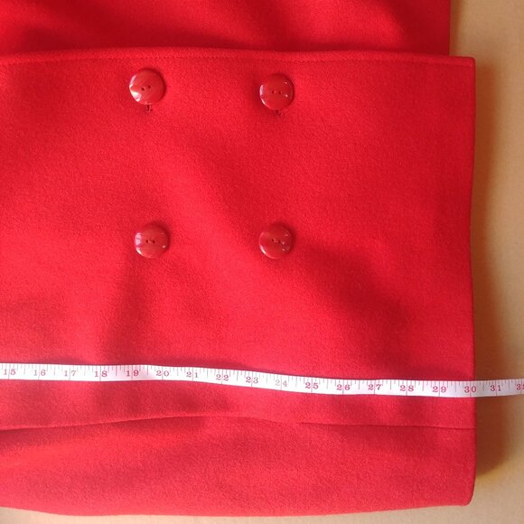 Elegant Red Women's Coat - Picture 7 of 16